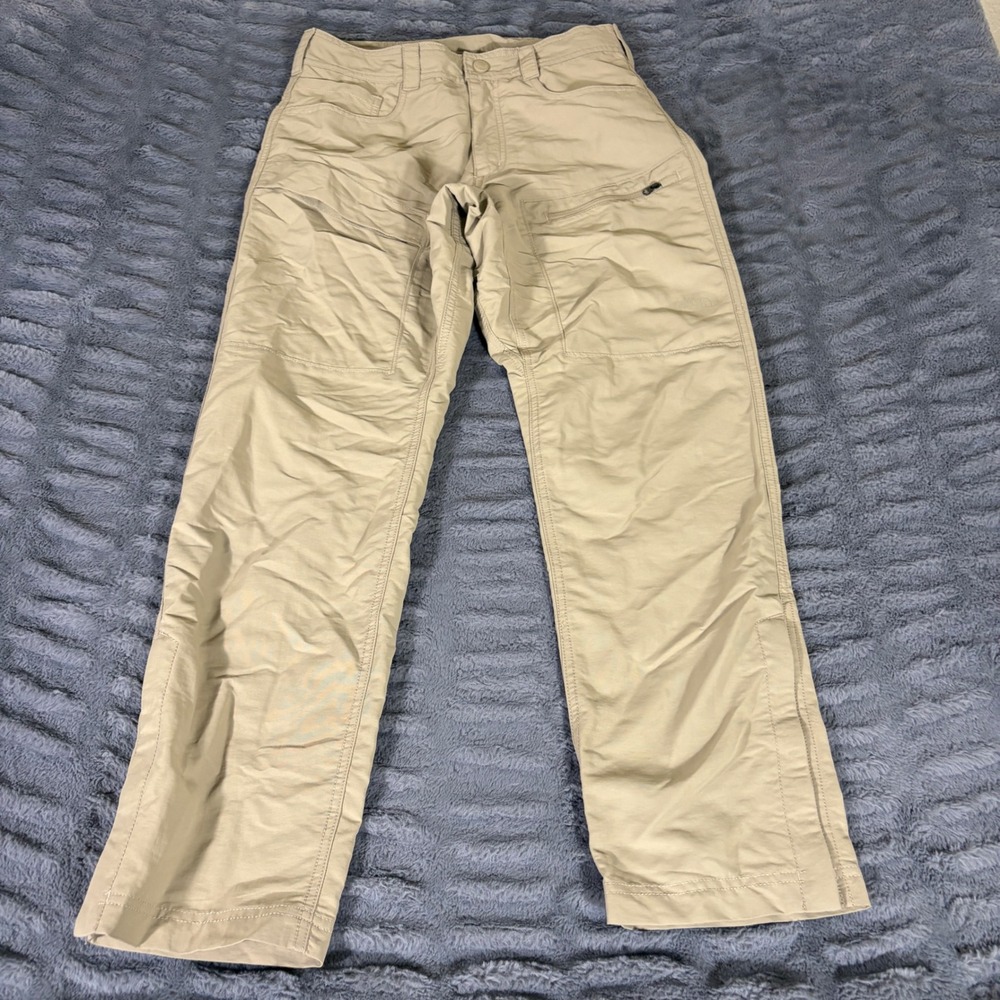 The North Face Mens 30 Regular Khaki Nylon Hiking Cargo Pants Tan AT231
